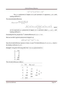 School of Distance Education
Numerical Methods
Page 98
1
2
3
2
1
1
1
0
1
0
0
...
n
n
n
n
x
x
x
x
x
x









This i