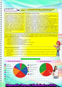 5º
SEMANA
20
SECUNDAR
I.E. ---------------------------                     
DPCC
Estadísticas de reportes de discriminación.