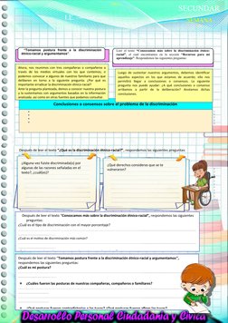 5º
SEMANA
20
SECUNDAR
I.E. ---------------------------                     
DPCC
Conclusiones o consensos sobre el problema