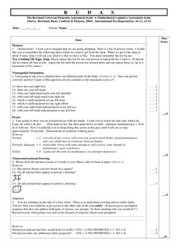 R       U       D       A       S 
The Rowland Universal Dementia Assessment Scale: A Multicultural Cognitive Assessment Scal