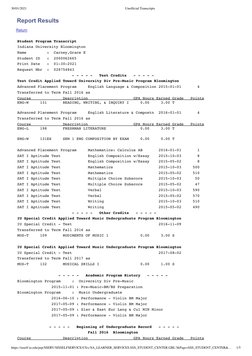 Indiana University Unofficial Transcript | PDF | Sat | Advanced Placement