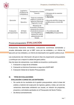 Presupuesto y Contabilidad Para el Sector
Público
Legislativo
(Congreso de
la República)
Presupuesto y Cuenta
General.
presup
