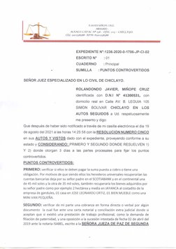 R.JAVIER Ml呸OPE CRUZ. 
-ABOGADO- 
.Jvt..AN'CO C.'AP.J\C :N" 158 - O:JJC. 203 - CJ{JCL.Jl)JO. 
C'EL: 990538388- 'RP:M: #990538
