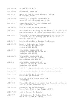 ACI Codes and Standards Overview | PDF | Prestressed Concrete | Concrete
