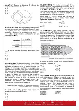 30. (UFMG) Observe o diagrama. O número de 
ligações distintas entre X e Z é 
A) 35 
B) 39 
C) 41 
D) 45