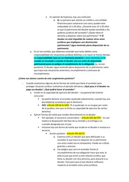 
En opinión de Espinoza, hay una confusión
o
Ej. La persona que solicita un crédito a una entidad 
financiera para comprarse