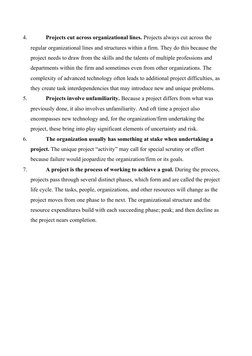 Seven Key Characteristics of Projects | PDF | Project Management | Goal