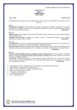 Academic Syllabus for M. Sc. Mathematics 
  
                    
SEMESTER – 02 
Paper-V 
Complex Analysis 
Theory paper