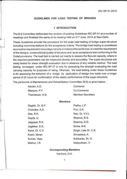 IRC SP 51-2015 Load Testing of Bridges | PDF