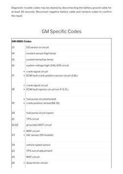 GM OBD1/OBD2 Codes Reference Guide | PDF | Industries | Chevrolet