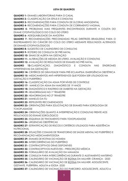 5 
LISTA DE QUADROS 
 
QUADRO 1- EXAMES LABORATORIAIS PARA O CASAL 
QUADRO 2- CLASSIFICAÇÃO DA SÍFILIS E CONDUTAS 
QUADRO 3