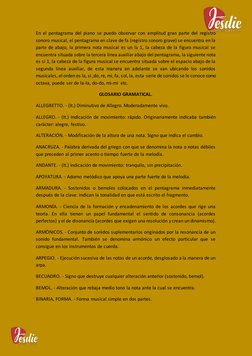 En el pentagrama del piano se puedo observar con amplitud gran parte del registro 
sonoro musical, el pentagrama en cla