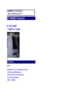 R MANDIRI UTAMA
OPMENT DEPARTEMENT
ESSMENT SHEET-Ver.0.0
IALIST:
WATER PUMP 
PUMP MFVC420
ETENCY:
E & INSTALL
MPETENCY:
Radia