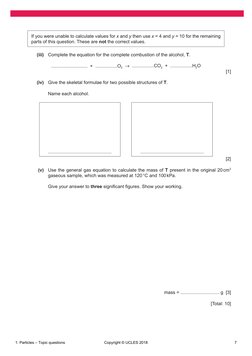 If you were unable to calculate values for x and y then use x = 4 and y = 10 for the remaining 
parts of this question. These