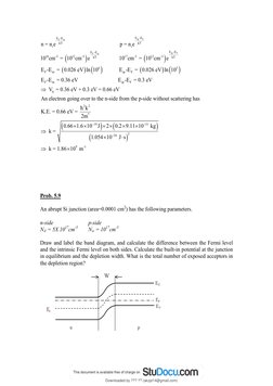 Chapter 5 Solutions for Solid State Devices | PDF | P–N Junction ...