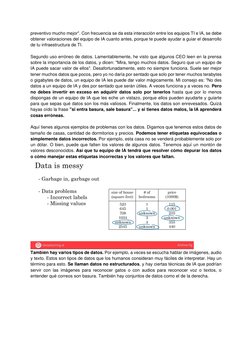 preventivo mucho mejor". Con frecuencia se da esta interacción entre los equipos TI e IA, se debe 
obtener valoraciones del e