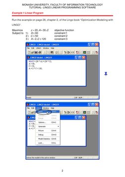 LINGO Linear Programming Tutorial | PDF | Linear Programming | Areas Of ...