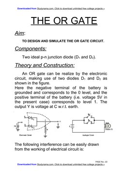 Class 12 Physics Project on Logic Gates | PDF | Logic Gate | Electronic ...