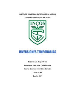 INSTITUTO COMERCIAL SUPERIOR DE LA NACION  
TENIENTE ARMNADO DE PALACIOS 
 
 
 
 
 
Docente: Lic. Sugar Flores 
Estudiante: J
