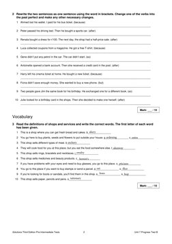 Unit 7 Progress Test B Answers | PDF | Supermarket | Retail