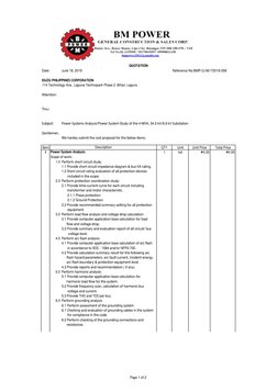 Date:
June 18, 2019
Reference No:BMP-Q-06172019-058
ISUZU PHILIPPINES CORPORATION
114 Technology Ave., Laguna Technopark Phas