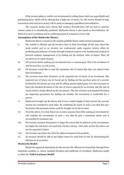 Portfolio Analysis 
Page 7 
 
 
If the investor plans to switch over investments by selling those which are unprofitable and