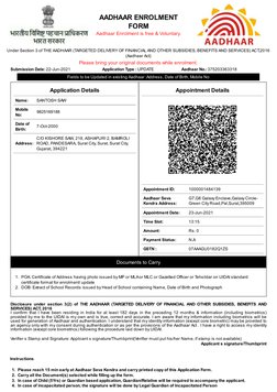 Aadhaar Appointment and Document Guide | PDF | Identity Document ...