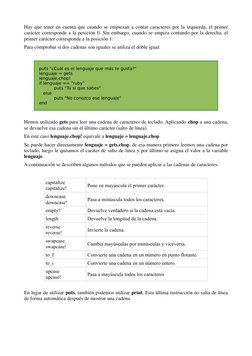Hay que tener en cuenta que cuando se empiezan a contar caracteres por la izquierda, el primer 
carácter corresponde a la pos