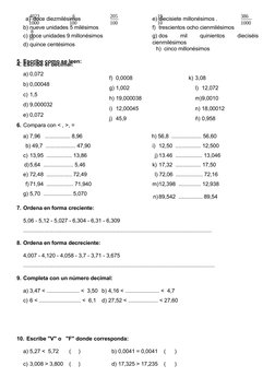 4023
1000
           
6
100
             
205
100
      
19
10
                   
386
1000
8
10
4. Escribe el decimal: