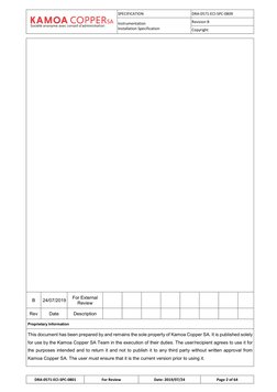 SPECIFICATION 
DRA-0571-ECI-SPC-0809 
Instrumentation 
Installation Specification 
Revision B 
Copyright 
 
DRA-0571-ECI-