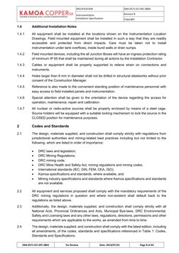 SPECIFICATION 
DRA-0571-ECI-SPC-0809 
Instrumentation 
Installation Specification 
Revision B 
Copyright 
 
DRA-0571-ECI-