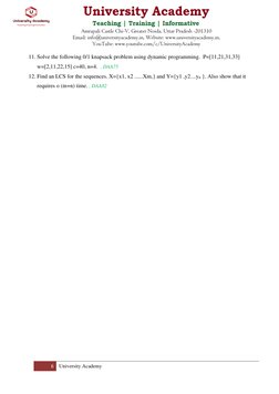 Amrapali Castle Chi-V, Greater Noida, Uttar Pradesh -201310 
Email: info@universityacademy.in, Website: www.universityacade