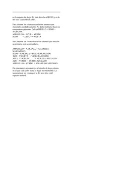 en la esquina de abajo del lado derecho el ROJO y en la 
del lado izquierdo el AZUL.
Para obtener los colores secundarios ten