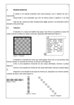 2
REGRAS BÁSICAS
O xadrez é um esporte praticado entre duas pessoas, com o objetivo de dar o 
xeque-mate.
Xeque-mate é uma ex