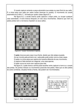 O cavalo captura somente a peça adversária que esteja na casa final do seu salto. 
É a única peça que salta por sobre outras
