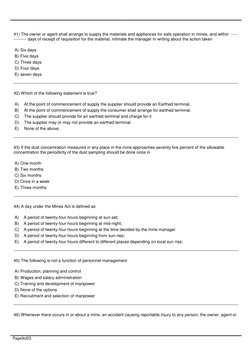 Mining Exam Questions and Answers | PDF | Risk | Mining