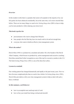 Overview  
 
In this modern world, there is a paradox that seems to be popular to the majority of us: our 
life quality has