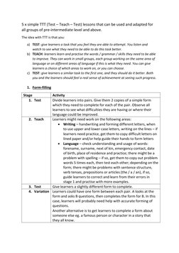 TTT Lesson Plans for Language Teaching | PDF | Learning | Vocabulary