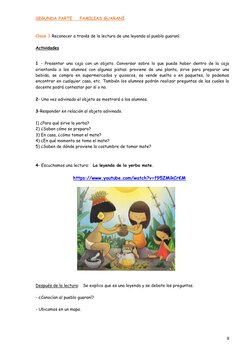 9 
SEGUNDA PARTE    FAMILIAS GUARANÍ 
 
                                                      
Clase 1 Reconocer a través d