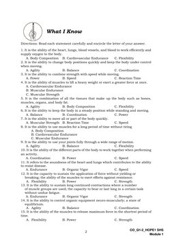 Health Optimizing Physical Education 1: Quarters 1 and 2 - Module 1 ...
