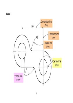 Types of Lines in Technical Drawing | PDF | Drawing | Dimension