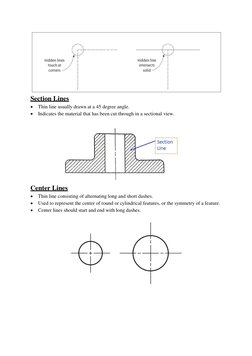 Types of Lines in Technical Drawing | PDF | Drawing | Dimension