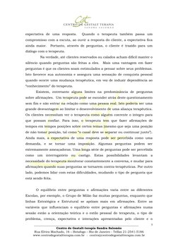 ______________________________________________________________________ 
Centro de Gestalt-terapia Sandra Salomão 
Rua Elvir