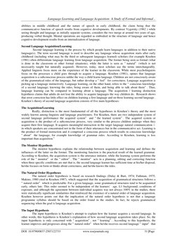 Language Learning and Language Acquisition: A Study of Formal and Informal .. 
DOI: 10.9790/0837-2507122733