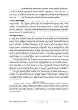 Language Learning and Language Acquisition: A Study of Formal and Informal .. 
DOI: 10.9790/0837-2507122733