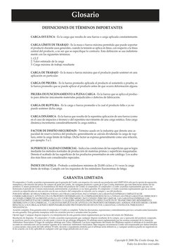 Copyright © 2006 The Crosby Group, Inc.
Todos los derechos reservados
Glosario
DEFINICIONES DE TÉRMINOS IMPORTANTES
CARGA EST