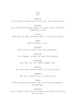 Six Script Six: The Musical Script PDF | PDF | House Of Tudor | English Monarchy