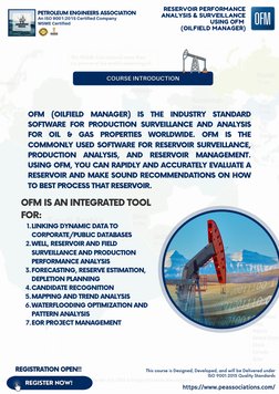 OFM Reservoir Performance Analysis Course | PDF | Petroleum Reservoir ...