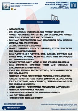OFM Reservoir Performance Analysis Course | PDF | Petroleum Reservoir ...