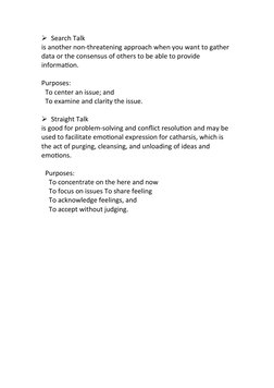 Search Talk
is another non-threatening approach when you want to gather 
data or the consensus of others to be able to provi